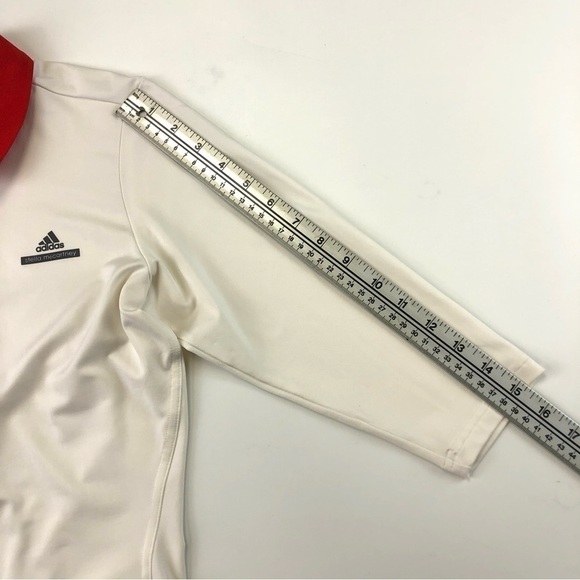 STELLA McCartney Adidas sport top Small 3/4 sleeve collar quarter zip Preppy - Picture 7 of 7